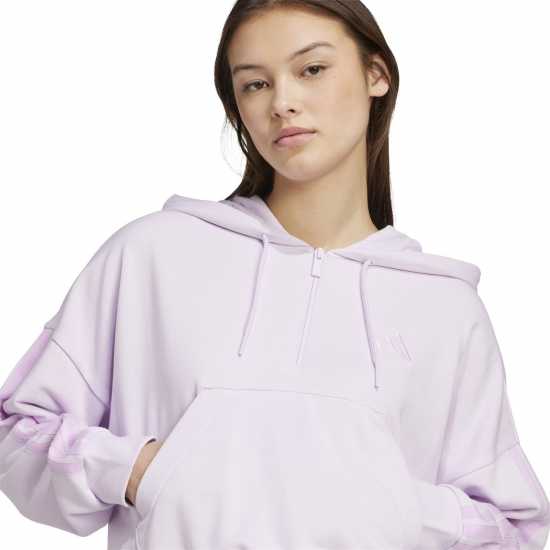 Adidas Essentials 3-Stripes Quarter-Zip Hoodie Womens  Дамски полар