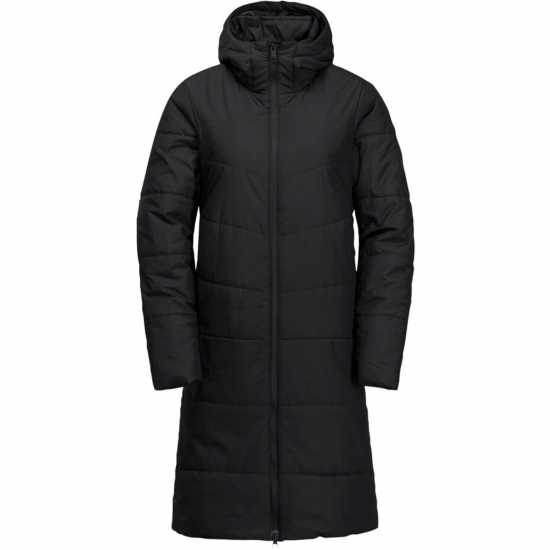 Jack Wolfskin Women's Deutzer Water And Wind Resistant Knee Length Hooded Insulated Puffer Jacket Jack Wolfskin Women's Deutzer Water And Wind Resistant Knee Length Hooded Insulated Puffer Jacket