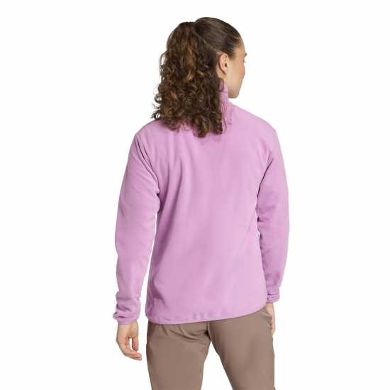 Adidas Дамско Яке Multi Essentials Half Zip Fleece Jacket Womens Лилаво 