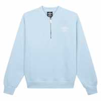 Umbro Quarter Zip Sweatshirt Womens Ангелски водопад/Бял Дамски полар
