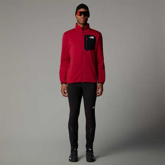 Мъжки Полар С Цип The North Face Crest Full Zip Fleece Mens Гранатено червено Мъжки полар