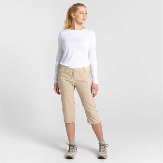 Craghoppers Women's Crag Kiwi Cropped Walking Shorts Пустинна пясък 