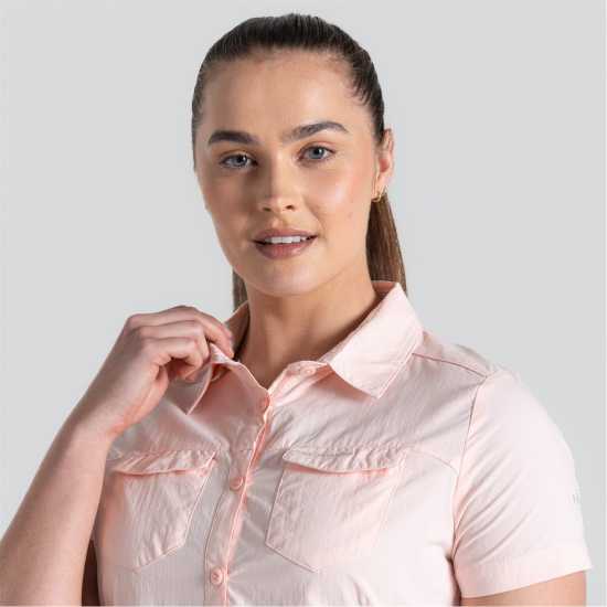 Craghoppers Crag Nl Adv Ss Shirt Ld99 Розова черупка Дамски ризи и тениски