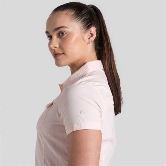 Craghoppers Crag Nl Adv Ss Shirt Ld99 Розова черупка Дамски ризи и тениски