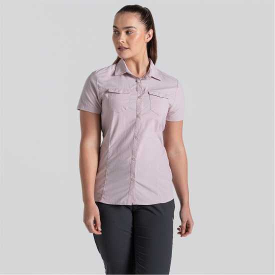 Craghoppers Crag Nl Adv Ss Shirt Ld99 Четка в лилаво Дамски ризи и тениски