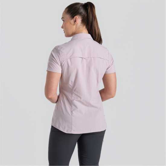 Craghoppers Crag Nl Adv Ss Shirt Ld99 Четка в лилаво Дамски ризи и тениски