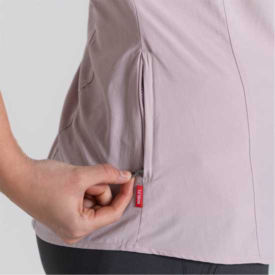 Craghoppers Crag Nl Adv Ss Shirt Ld99 Четка в лилаво Дамски ризи и тениски