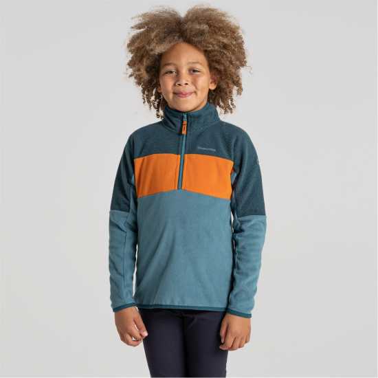 Craghoppers Crag Linden Half Zip In99 WshTl/DkAegB Детски полар