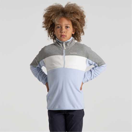 Craghoppers Unisex Kids' Crag Linden Half-Zip Fleece Есен/Сиво меланж Craghoppers Unisex Kids' Crag Linden Half-Zip Fleece Есен/Сиво меланж