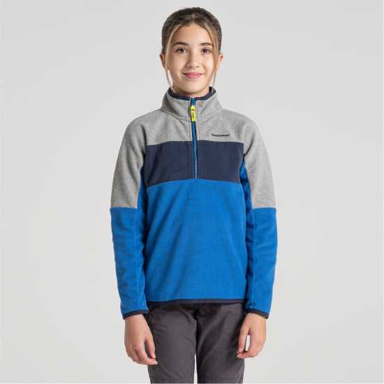 Craghoppers Unisex Kids' Crag Linden Half-Zip Fleece Болт/Сиво ML Craghoppers Unisex Kids' Crag Linden Half-Zip Fleece Болт/Сиво ML