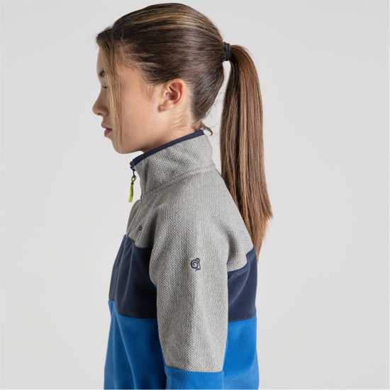 Craghoppers Unisex Kids' Crag Linden Half-Zip Fleece Болт/Сиво ML Craghoppers Unisex Kids' Crag Linden Half-Zip Fleece Болт/Сиво ML