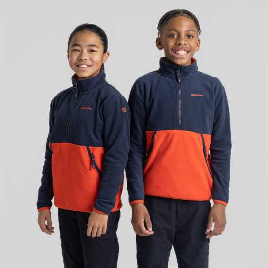 Детски полар Craghoppers Crag Valo Half Zip In99 Синьо/Макворд Craghoppers Crag Valo Half Zip In99 Синьо/Макворд Детски полар