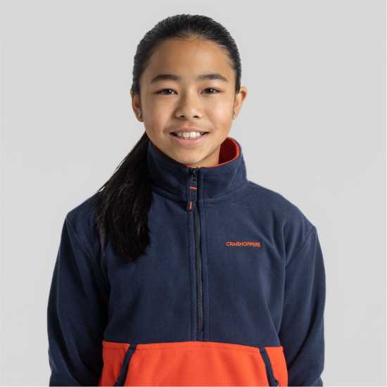 Детски полар Craghoppers Crag Valo Half Zip In99 Синьо/Макворд Craghoppers Crag Valo Half Zip In99 Синьо/Макворд Детски полар