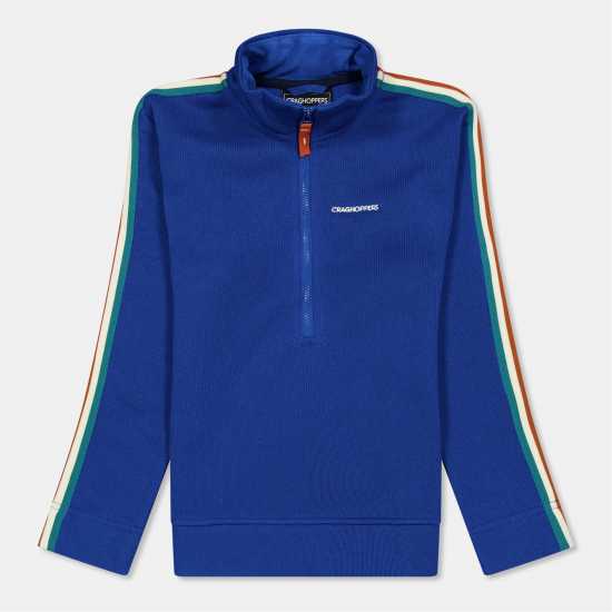 Craghoppers Unisex Kids' Crag Rey Half-Zip Fleece Синьо болт Craghoppers Unisex Kids' Crag Rey Half-Zip Fleece Синьо болт