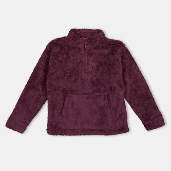 Craghoppers Unisex Kids' Crag Laune Quarter Zip Fleece Дълбок фиолетов 