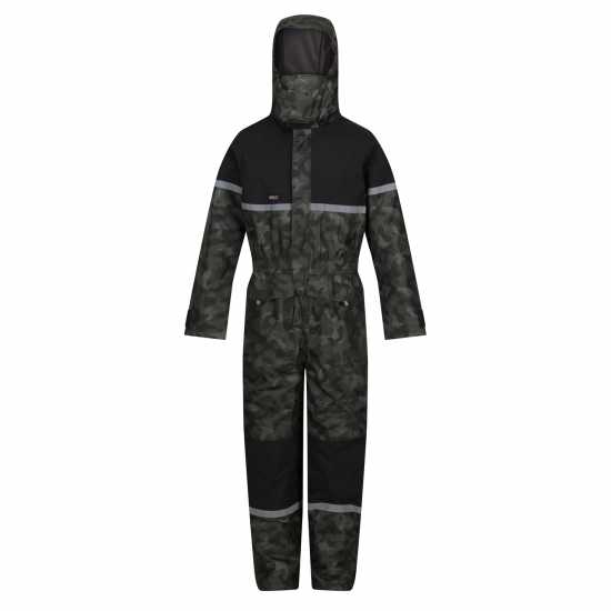 Regatta Ii Overhead Fleece Камуфлаж/Черно Детски суитчъри и блузи с качулки