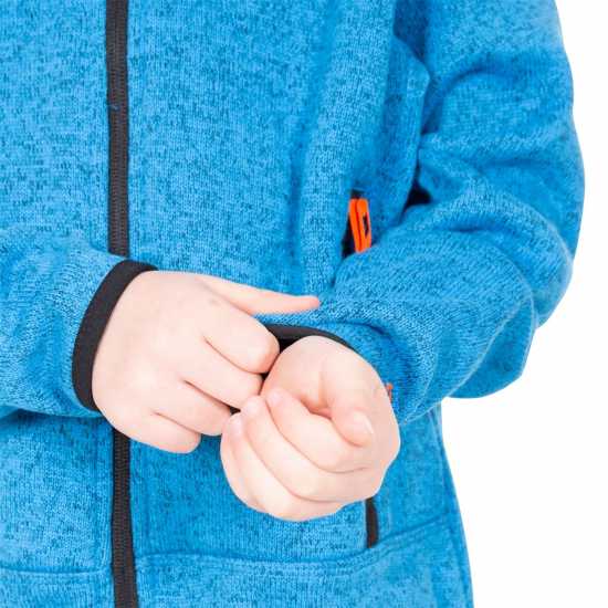 Trespass Kids' Mario Full-Zip Fleece Син Марл 