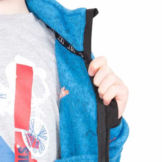 Trespass Kids' Mario Full-Zip Fleece Син Марл 