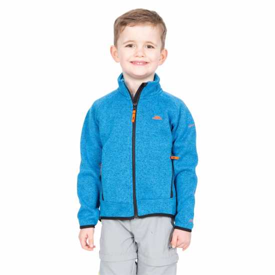 Trespass Kids' Mario Full-Zip Fleece Син Марл 