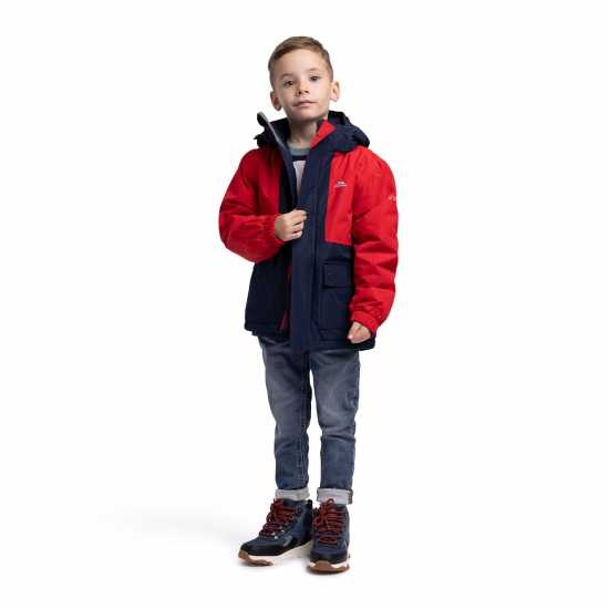 Непромокаемо Яке Trespass Unisex Kids' Risk Waterproof Jacket Червено 
