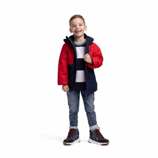 Непромокаемо Яке Trespass Unisex Kids' Risk Waterproof Jacket Червено 