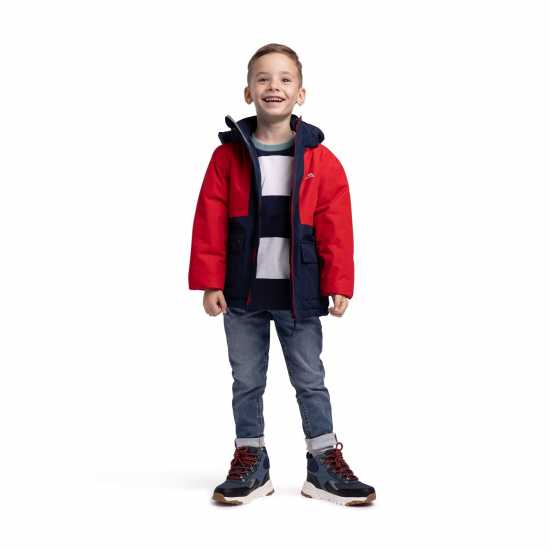 Непромокаемо Яке Trespass Unisex Kids' Risk Waterproof Jacket Червено 