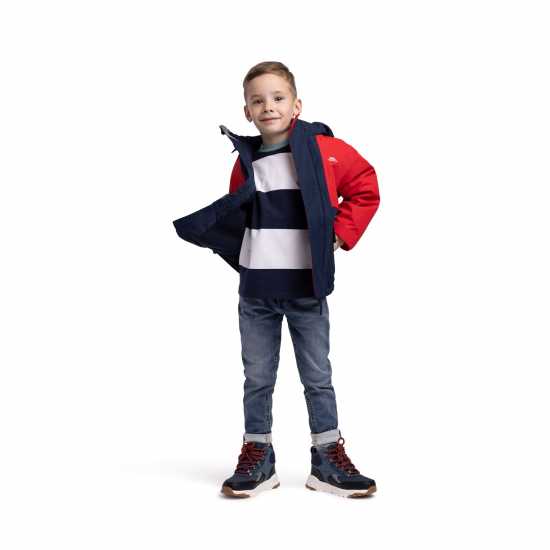 Непромокаемо Яке Trespass Unisex Kids' Risk Waterproof Jacket Червено 