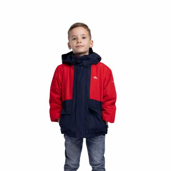 Непромокаемо Яке Trespass Unisex Kids' Risk Waterproof Jacket Червено 