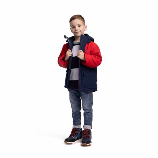Непромокаемо Яке Trespass Unisex Kids' Risk Waterproof Jacket Червено 