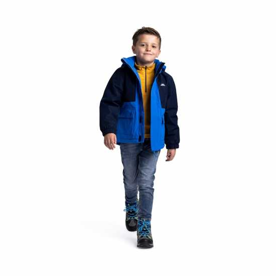 Непромокаемо Яке Trespass Unisex Kids' Risk Waterproof Jacket Морска синьо 