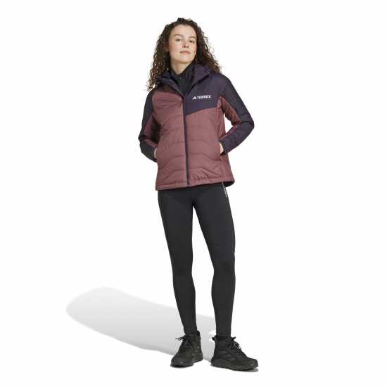 Adidas Дамско Яке С Качулка Terrex Multi Synthetic Insulated Hooded Jacket Womens Черно/Красно Дамски якета и палта