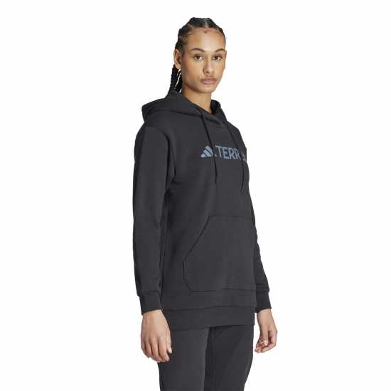 Adidas Terrex Logo Hoodie Womens Черно Дамски полар