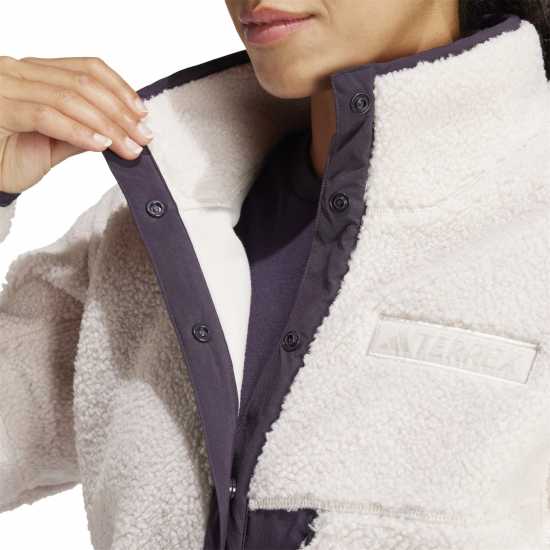 Adidas Terrex Xploric High Pile Fleece Pullover Sweatshirt Womens Пути Мауве Дамски полар