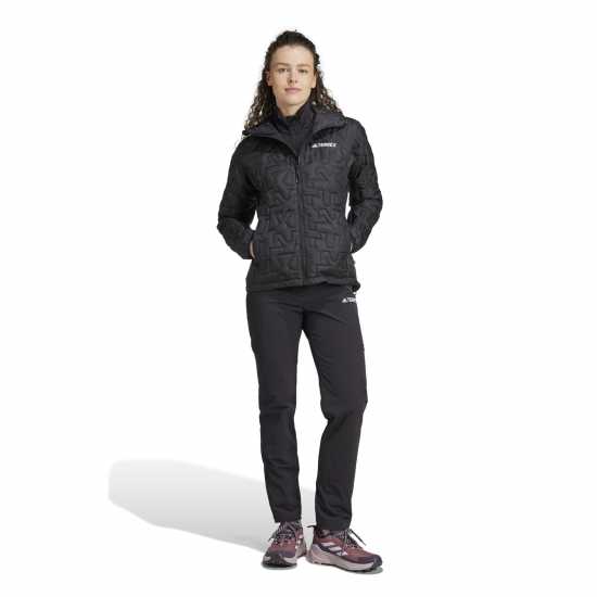 Adidas Дамско Яке С Качулка Terrex Xperior Primaloft Loose Fill Insulated Hooded Jacket Womens Черно Дамски якета и палта