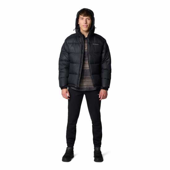Columbia Men's Pike Lake Hooded Water-Resistant Insulated Puffer Jacket Черно 