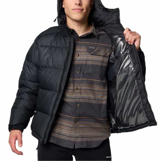 Columbia Men's Pike Lake Hooded Water-Resistant Insulated Puffer Jacket Черно 