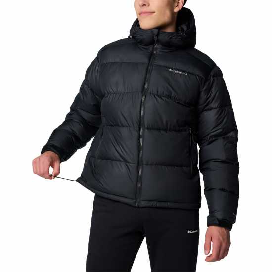 Columbia Men's Pike Lake Hooded Water-Resistant Insulated Puffer Jacket Черно 