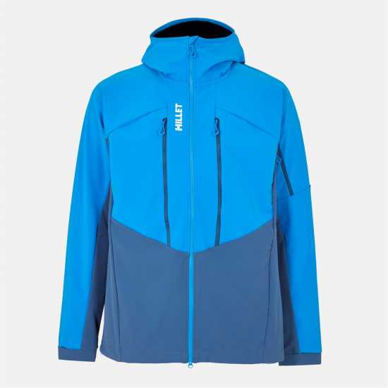 Шел Яке Millet Men's White Weather-Resistant Lightweight Softshell Jacket  