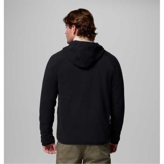 Мъжко Яке Полар Fast Trek Hooded Fleece Jacket Mens Black Мъжки полар