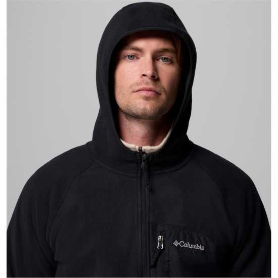 Мъжко Яке Полар Fast Trek Hooded Fleece Jacket Mens Black Мъжки полар