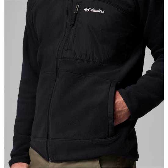 Мъжко Яке Полар Fast Trek Hooded Fleece Jacket Mens Black Мъжки полар