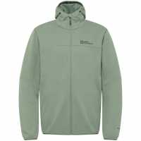 Jack Wolfskin Шел Яке Men's Feldberg Water Resistant Windproof Hooded Long Sleeve Softshell Jacket Евкалипт 