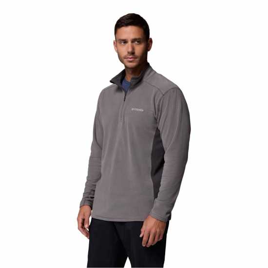 Мъжки Полар С Цип Columbia Klamath Range Half Zip Fleece Mens City Grey 