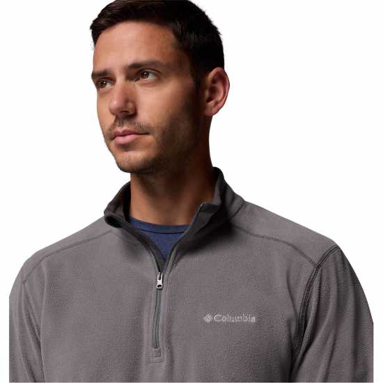 Мъжки Полар С Цип Columbia Klamath Range Half Zip Fleece Mens City Grey 