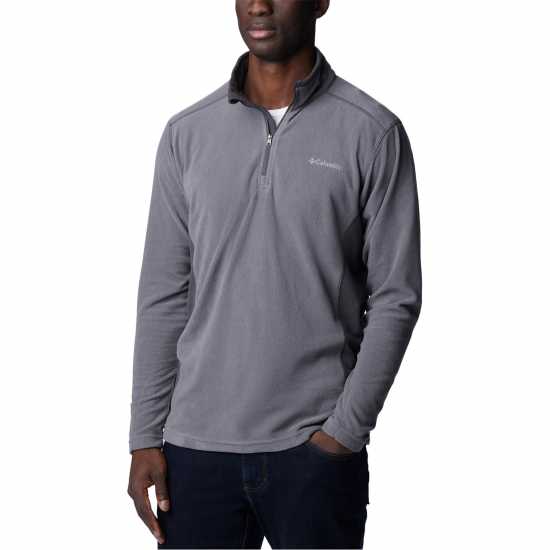Мъжки Полар С Цип Columbia Klamath Range Half Zip Fleece Mens City Grey 