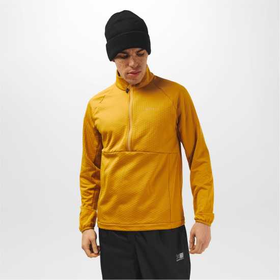 Karrimor Мъжко Яке С Цип Grid Fleece Half Zip Jacket Mens Жълто Мъжки полар