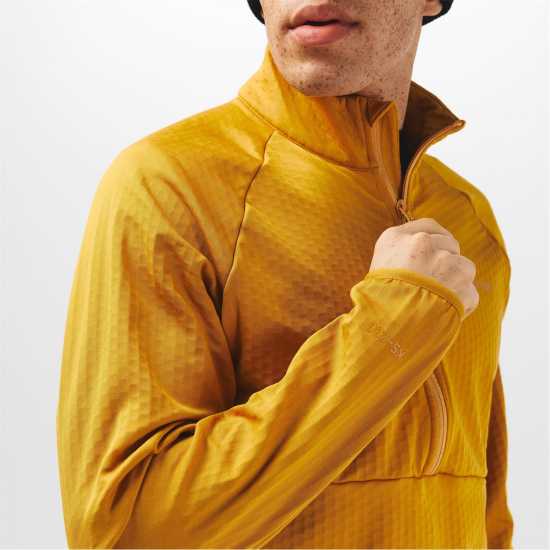 Karrimor Мъжко Яке С Цип Grid Fleece Half Zip Jacket Mens Жълто Мъжки полар