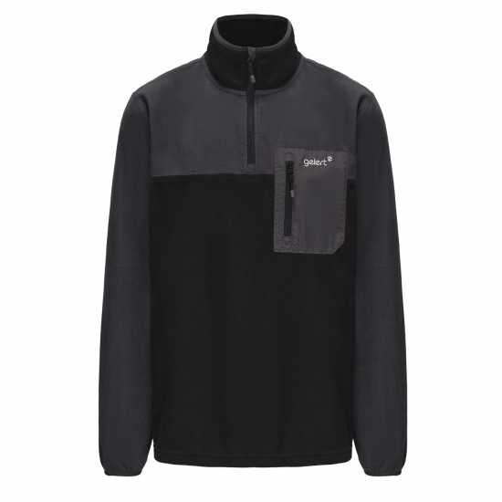 Мъжки полар Gelert Мъжка Блуза Полар Quarter Snap Fleece Top Mens Black/Grey Gelert Мъжка Блуза Полар Quarter Snap Fleece Top Mens Black/Grey Мъжки полар