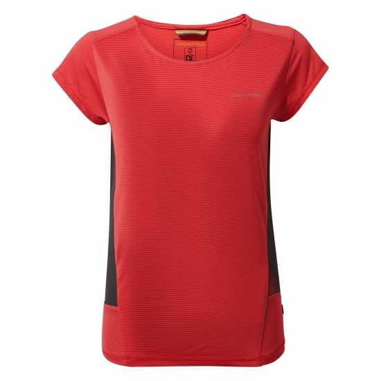 Craghoppers Women's Crag Atmos Short-Sleeve Performance T-Shirt Рио Червено 