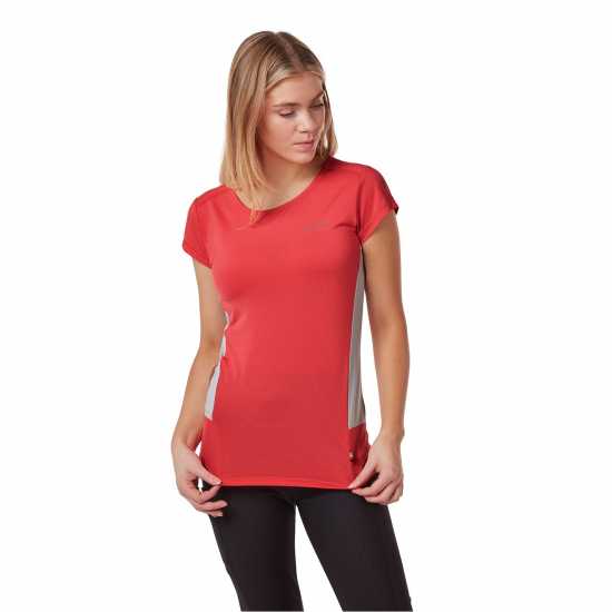 Craghoppers Women's Crag Atmos Short-Sleeve Performance T-Shirt Рио Червено 
